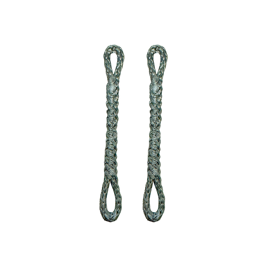 Slingshot Pigtail loop-loop, 3.5 inches,  GREY  (set of 2)