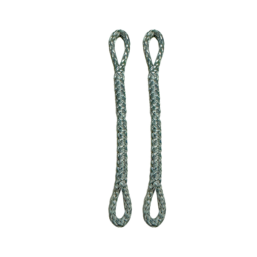 Slingshot Pigtail loop-loop, 4 inches, Grey (set of 2)