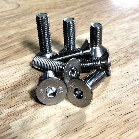 M8 Hydrofoil Stainless Steel Mounting Screws - Hex Head